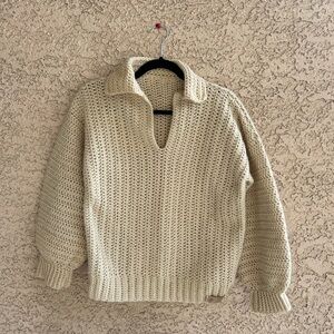 Vega Sweater in Size Large Color Cream